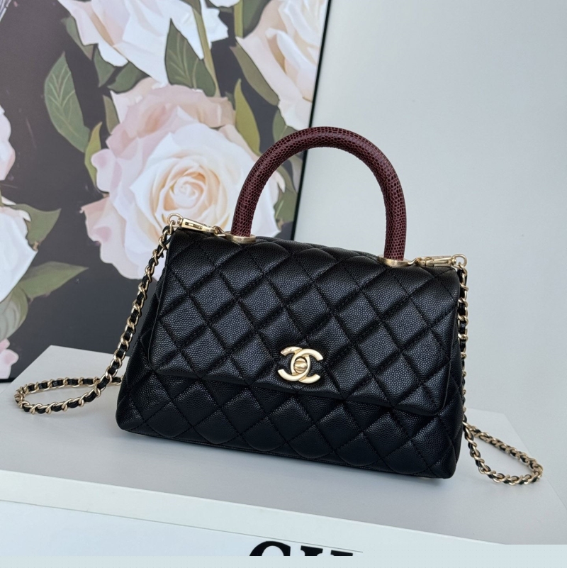 Ch*el top handle bags
